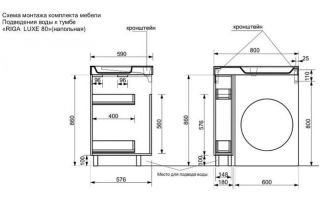 Напольная тумба с раковиной Эстет Riga Luxe ФР-00009661 П 80см один выдвижной ящик белый